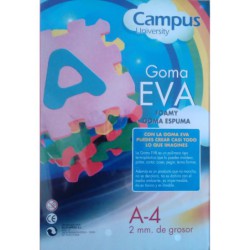 Goma Eva 20x30 cm - Pack 12 Láminas Colores Surtidos