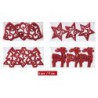 Caja Figuras Glitter Rojo (6 unidades)