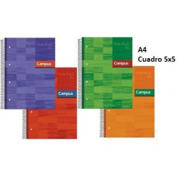 Libreta Cuadro 5x5 Tapa Dura 90gr Campus