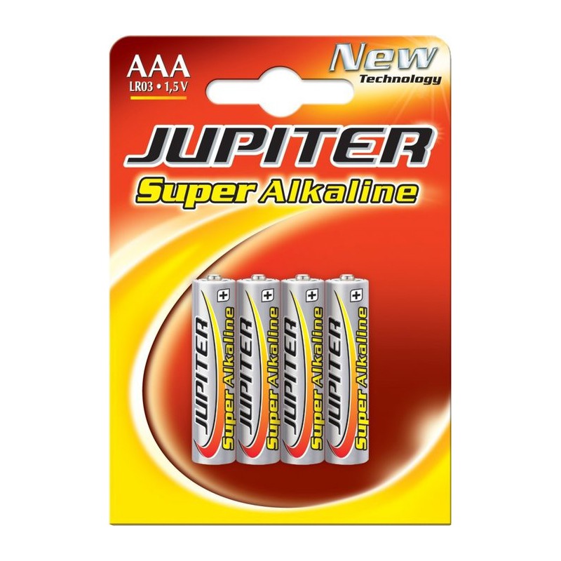 PILA JUPITER ALCALINA LR03 AAA BLISTER 4 UNID