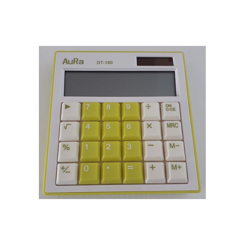 Calculadora Aura DT-180 Amarillo