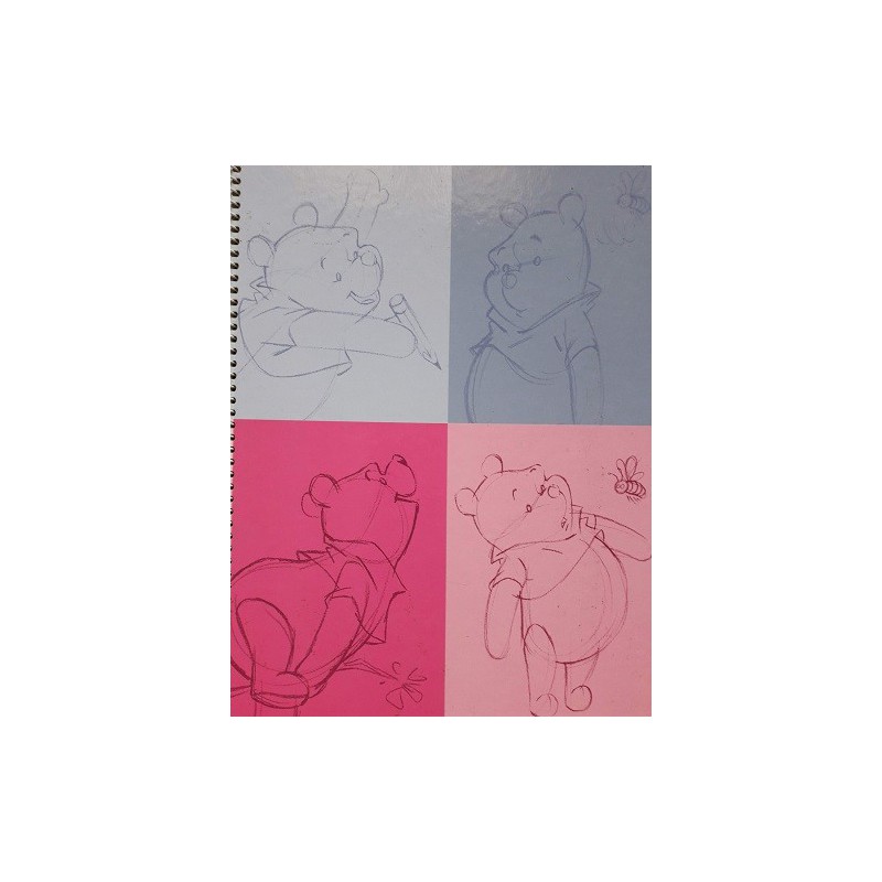 Libreta Cuadro 5x5 Tapa Dura Winnie The Pooh