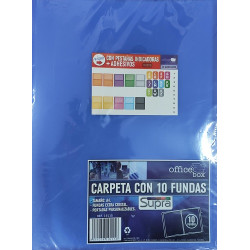 Carpeta 10 fundas  - Supra