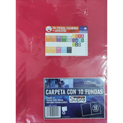 Carpeta 10 fundas  - Supra