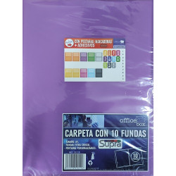 Carpeta 10 fundas  - Supra