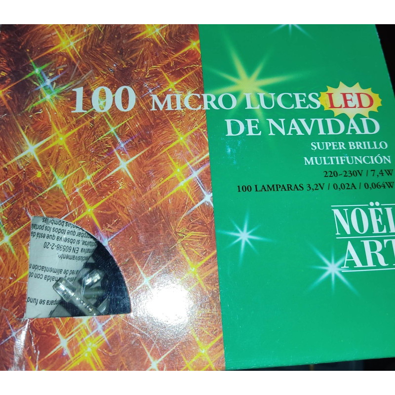 100 microluces multifunción blanco led