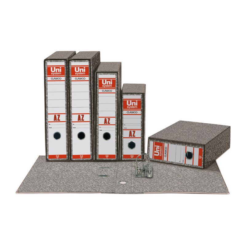 ARCHIVADOR FOLIO 65 MM C/RADO GRIS CLASICO UNIPAPEL