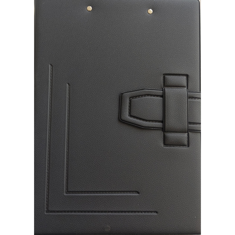 Carpeta negra con miniclip