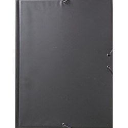 Carpeta A4 negra con solapas