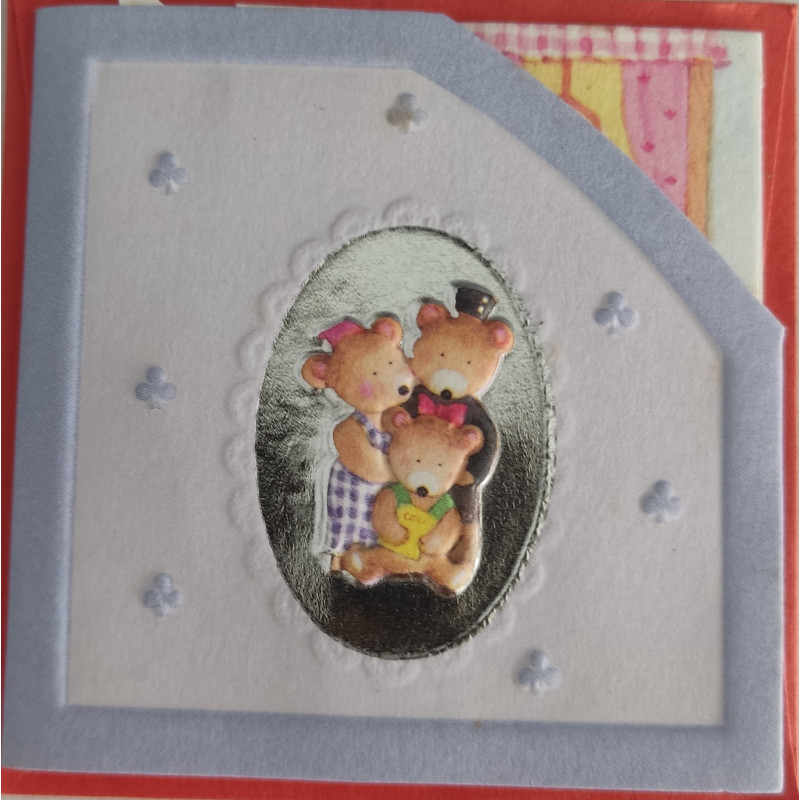 Postal mini Pop-up con sobre de color