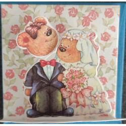 Postal mini Pop-up con sobre de color