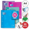LIBRETA ESPIRAL A4 120H CUADRO 5MM OXFORD 5 COLORES