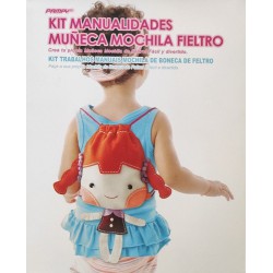 Kit manualidades muñeca mochila de fieltro