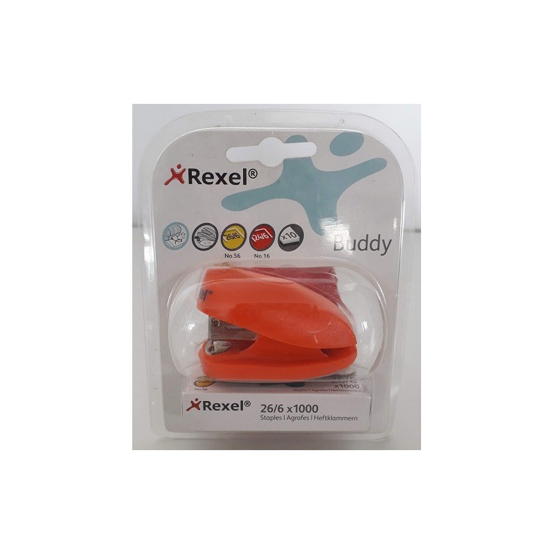 Grapadora Rexel Buddy Naranja